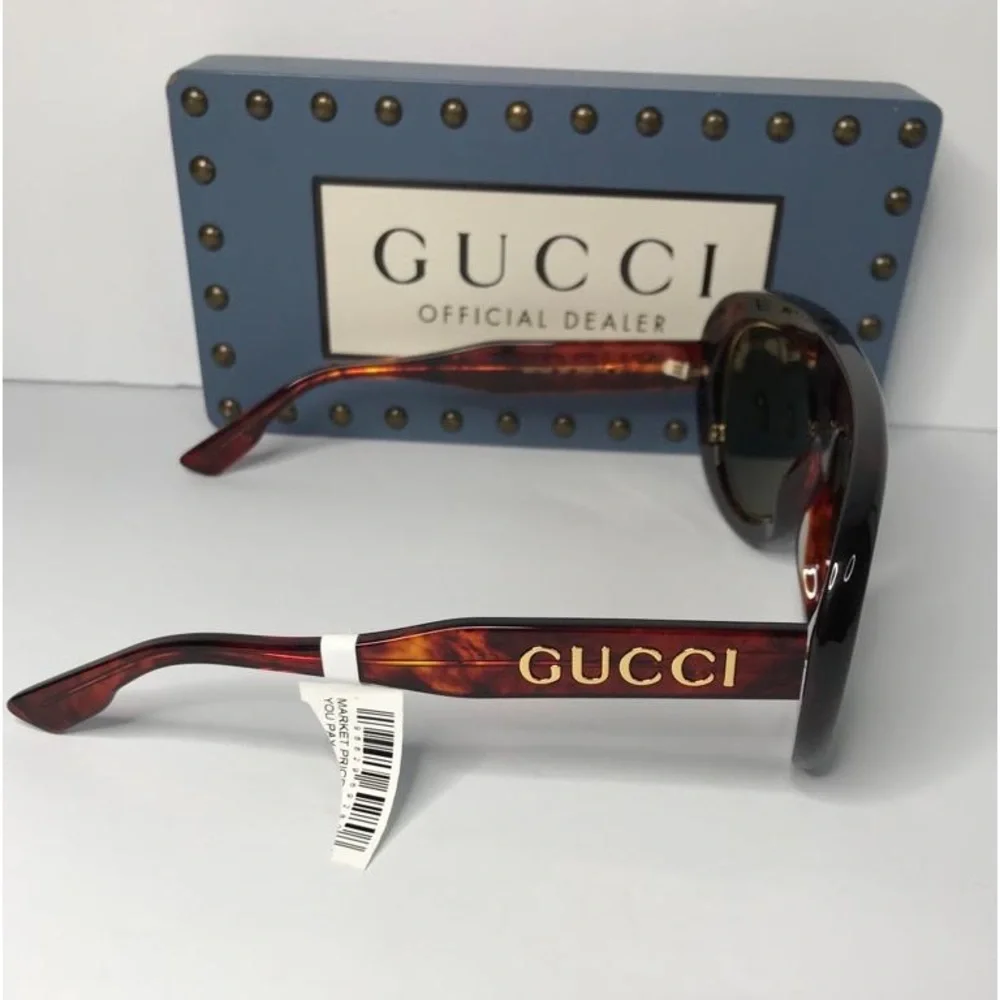 Gucci Eyewear GG1152S 002 tortoiseshell pilot-frame sunglasses